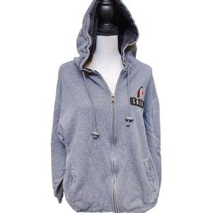 Disneyland Gray Full Zip Hoodie Embroidered 1955 Size Medium